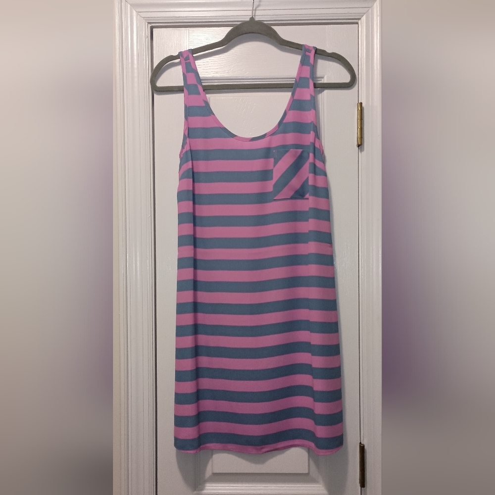 Southern Tide pink Blue Stripe Carly Sleeveless Dress size XS NWT